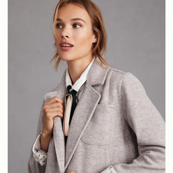 Anthropologie Pilcro Blazer Jacket New Easy Knit Natural Beige Size Medium NWT - Picture 4 of 10